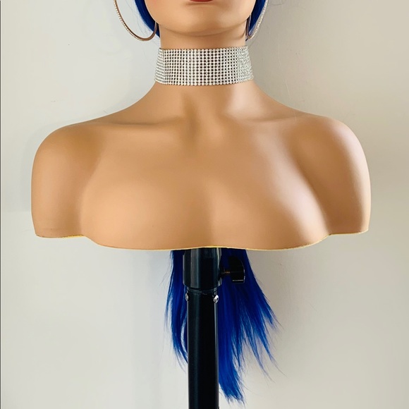 Royal Blue “Put On & Go” Synthetic Event Wig with Bangs 💙 NO FURTHER DISCOUNT - Picture 11 of 16